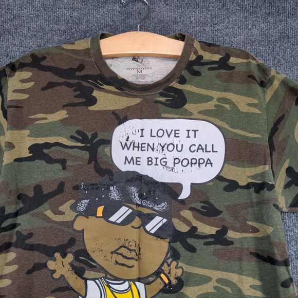 Hypnotize Men's Graphic T-Shirt Camo Medium I Love It When You Call Me Big Poppa - Picture 3 of 12